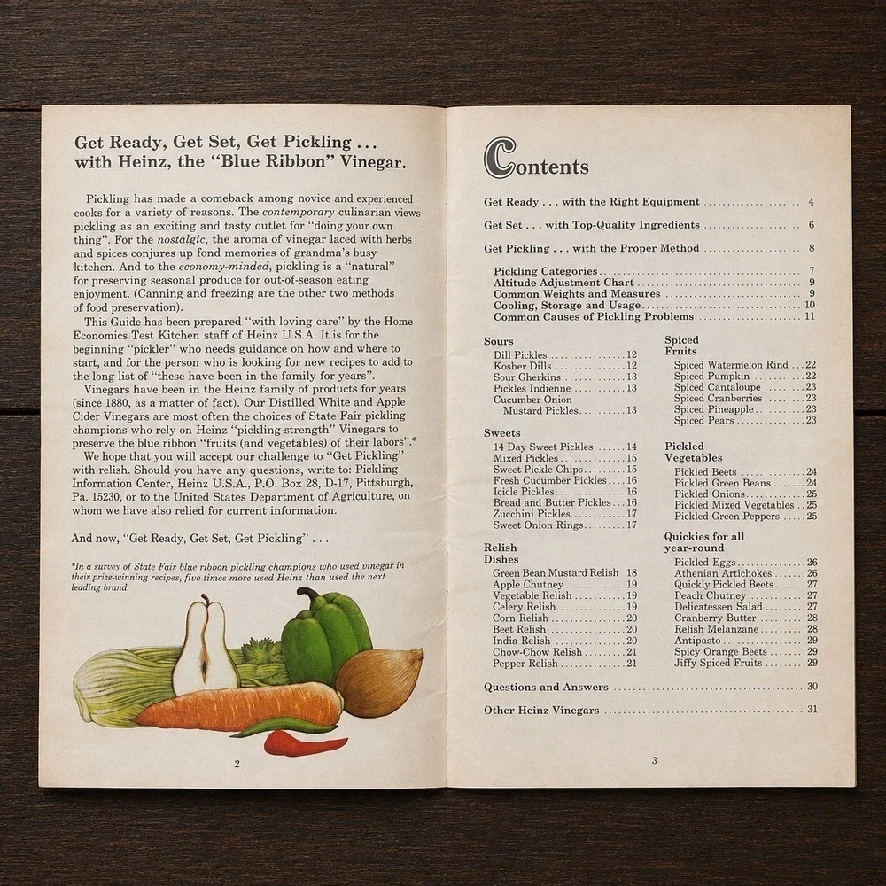 Vintage 1976 Heinz Guide to Successful Pickling Cookbook Recipe Booklet USA VG